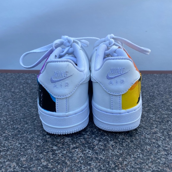 Nike Air Force 1 Triple White DH2920-111 Youth Size 5Y  Shoes Costume Made - Picture 4 of 10